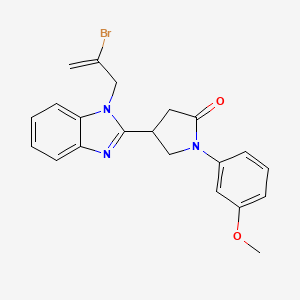 4-[1-(2-bromoprop-2-en-1-yl)-1H-benzimidazol-2-yl]-1-(3-methoxyphenyl)pyrrolidin-2-one