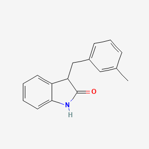 molecular formula C16H15NO B11345422 3-(3-Methylbenzyl)indolin-2-one 