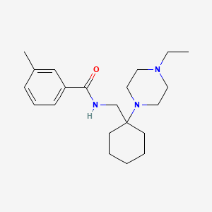 molecular formula C21H33N3O B11345423 N-{[1-(4-ethylpiperazin-1-yl)cyclohexyl]methyl}-3-methylbenzamide 