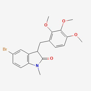 5-bromo-1-methyl-3-(2,3,4-trimethoxybenzyl)-1,3-dihydro-2H-indol-2-one