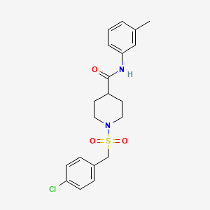 1-[(4-chlorobenzyl)sulfonyl]-N-(3-methylphenyl)piperidine-4-carboxamide