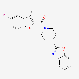 [4-(1,3-Benzoxazol-2-yl)piperidin-1-yl](5-fluoro-3-methyl-1-benzofuran-2-yl)methanone