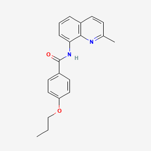 molecular formula C20H20N2O2 B11345444 N-(2-methylquinolin-8-yl)-4-propoxybenzamide 