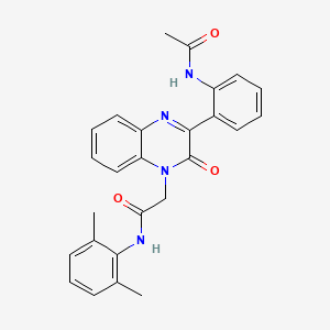 2-[3-[2-(acetylamino)phenyl]-2-oxoquinoxalin-1(2H)-yl]-N-(2,6-dimethylphenyl)acetamide