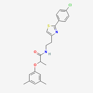 N-{2-[2-(4-chlorophenyl)-1,3-thiazol-4-yl]ethyl}-2-(3,5-dimethylphenoxy)propanamide