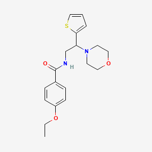 molecular formula C19H24N2O3S B11345472 4-ethoxy-N-[2-(morpholin-4-yl)-2-(thiophen-2-yl)ethyl]benzamide 