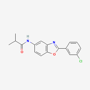 N-[2-(3-chlorophenyl)-1,3-benzoxazol-5-yl]-2-methylpropanamide