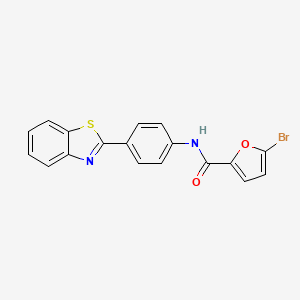 molecular formula C18H11BrN2O2S B11345494 N-[4-(1,3-benzothiazol-2-yl)phenyl]-5-bromofuran-2-carboxamide 