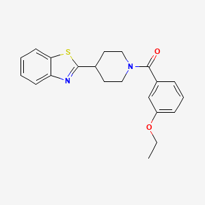 molecular formula C21H22N2O2S B11345507 2-[1-(3-Ethoxybenzoyl)piperidin-4-yl]-1,3-benzothiazole 