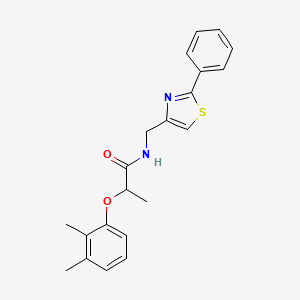 molecular formula C21H22N2O2S B11345512 2-(2,3-dimethylphenoxy)-N-[(2-phenyl-1,3-thiazol-4-yl)methyl]propanamide 