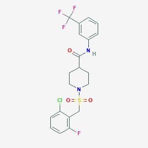 1-[(2-chloro-6-fluorobenzyl)sulfonyl]-N-[3-(trifluoromethyl)phenyl]piperidine-4-carboxamide