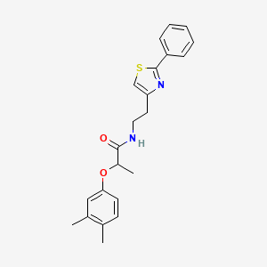 2-(3,4-dimethylphenoxy)-N-[2-(2-phenyl-1,3-thiazol-4-yl)ethyl]propanamide