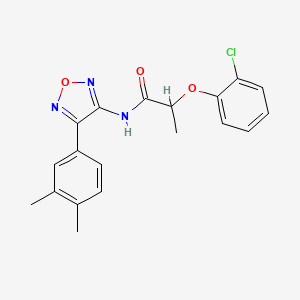 2-(2-chlorophenoxy)-N-[4-(3,4-dimethylphenyl)-1,2,5-oxadiazol-3-yl]propanamide