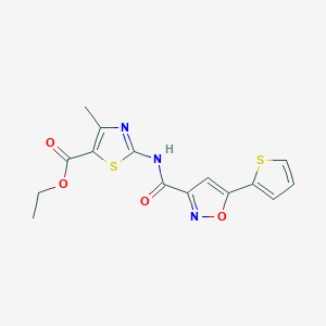 Ethyl 4-methyl-2-({[5-(thiophen-2-yl)-1,2-oxazol-3-yl]carbonyl}amino)-1,3-thiazole-5-carboxylate