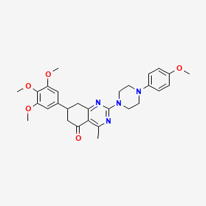 2-[4-(4-methoxyphenyl)piperazin-1-yl]-4-methyl-7-(3,4,5-trimethoxyphenyl)-7,8-dihydroquinazolin-5(6H)-one