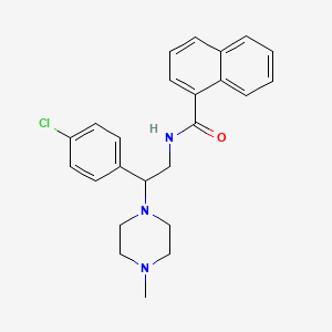 N-[2-(4-chlorophenyl)-2-(4-methylpiperazin-1-yl)ethyl]naphthalene-1-carboxamide