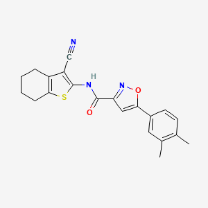 N-(3-cyano-4,5,6,7-tetrahydro-1-benzothiophen-2-yl)-5-(3,4-dimethylphenyl)-1,2-oxazole-3-carboxamide