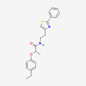 molecular formula C22H24N2O2S B11345581 2-(4-ethylphenoxy)-N-[2-(2-phenyl-1,3-thiazol-4-yl)ethyl]propanamide 