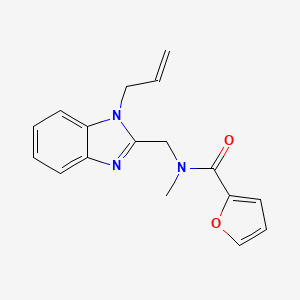 molecular formula C17H17N3O2 B11345586 N-methyl-N-{[1-(prop-2-en-1-yl)-1H-benzimidazol-2-yl]methyl}furan-2-carboxamide 