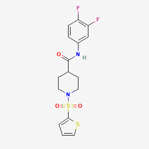 N-(3,4-difluorophenyl)-1-(thiophen-2-ylsulfonyl)piperidine-4-carboxamide