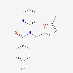 4-bromo-N-[(5-methylfuran-2-yl)methyl]-N-(pyridin-2-yl)benzamide