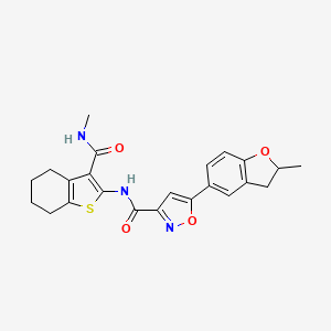 N-[3-(methylcarbamoyl)-4,5,6,7-tetrahydro-1-benzothiophen-2-yl]-5-(2-methyl-2,3-dihydro-1-benzofuran-5-yl)-1,2-oxazole-3-carboxamide