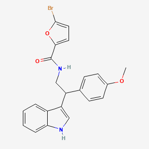 molecular formula C22H19BrN2O3 B11345624 5-bromo-N-[2-(1H-indol-3-yl)-2-(4-methoxyphenyl)ethyl]furan-2-carboxamide 