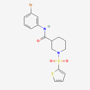 molecular formula C16H17BrN2O3S2 B11345635 N-(3-bromophenyl)-1-(thiophen-2-ylsulfonyl)piperidine-3-carboxamide 