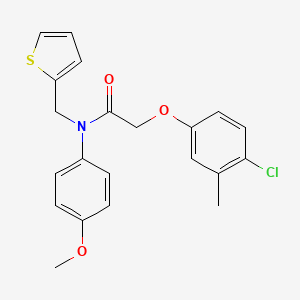 molecular formula C21H20ClNO3S B11345637 2-(4-chloro-3-methylphenoxy)-N-(4-methoxyphenyl)-N-(thiophen-2-ylmethyl)acetamide 