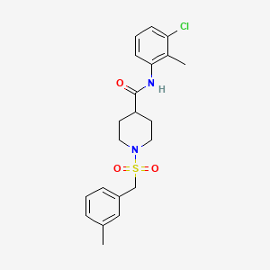 molecular formula C21H25ClN2O3S B11345644 N-(3-chloro-2-methylphenyl)-1-[(3-methylbenzyl)sulfonyl]piperidine-4-carboxamide 