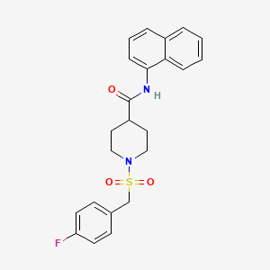 1-[(4-fluorobenzyl)sulfonyl]-N-(naphthalen-1-yl)piperidine-4-carboxamide