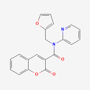 molecular formula C20H14N2O4 B11345670 N-(furan-2-ylmethyl)-2-oxo-N-(pyridin-2-yl)-2H-chromene-3-carboxamide 