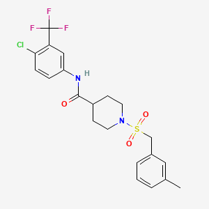 N-[4-chloro-3-(trifluoromethyl)phenyl]-1-[(3-methylbenzyl)sulfonyl]piperidine-4-carboxamide