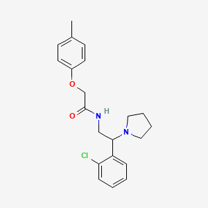 molecular formula C21H25ClN2O2 B11345697 N-[2-(2-chlorophenyl)-2-(pyrrolidin-1-yl)ethyl]-2-(4-methylphenoxy)acetamide 