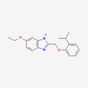 molecular formula C19H22N2O2 B11345715 5-ethoxy-2-{[2-(propan-2-yl)phenoxy]methyl}-1H-benzimidazole 