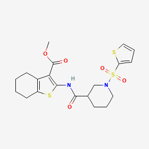 Methyl 2-({[1-(thiophen-2-ylsulfonyl)piperidin-3-yl]carbonyl}amino)-4,5,6,7-tetrahydro-1-benzothiophene-3-carboxylate