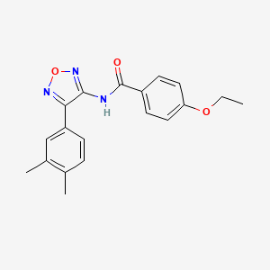 molecular formula C19H19N3O3 B11345744 N-[4-(3,4-dimethylphenyl)-1,2,5-oxadiazol-3-yl]-4-ethoxybenzamide 