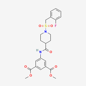 Dimethyl 5-[({1-[(2-fluorobenzyl)sulfonyl]piperidin-4-yl}carbonyl)amino]benzene-1,3-dicarboxylate