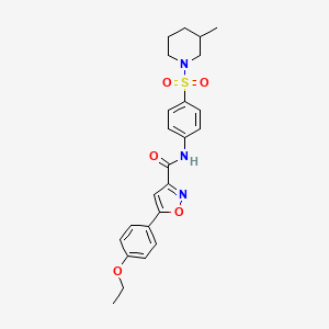 5-(4-ethoxyphenyl)-N-{4-[(3-methylpiperidin-1-yl)sulfonyl]phenyl}-1,2-oxazole-3-carboxamide