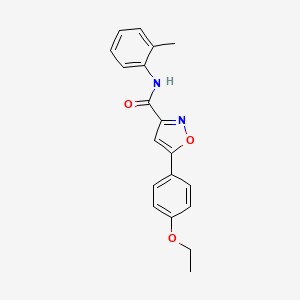 molecular formula C19H18N2O3 B11345773 5-(4-ethoxyphenyl)-N-(2-methylphenyl)-1,2-oxazole-3-carboxamide 