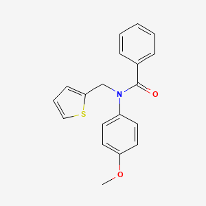 molecular formula C19H17NO2S B11345788 N-(4-methoxyphenyl)-N-(thiophen-2-ylmethyl)benzamide 