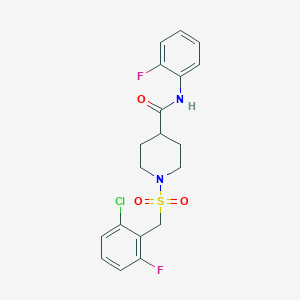 1-[(2-chloro-6-fluorobenzyl)sulfonyl]-N-(2-fluorophenyl)piperidine-4-carboxamide