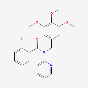 2-fluoro-N-(pyridin-2-yl)-N-(3,4,5-trimethoxybenzyl)benzamide