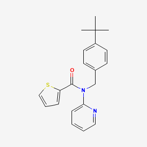 molecular formula C21H22N2OS B11345805 N-(4-tert-butylbenzyl)-N-(pyridin-2-yl)thiophene-2-carboxamide 