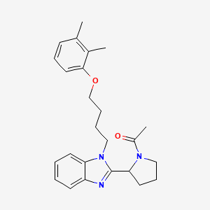 molecular formula C25H31N3O2 B11345810 1-(2-{1-[4-(2,3-dimethylphenoxy)butyl]-1H-benzimidazol-2-yl}pyrrolidin-1-yl)ethanone 