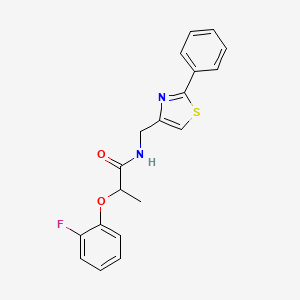 2-(2-fluorophenoxy)-N-[(2-phenyl-1,3-thiazol-4-yl)methyl]propanamide