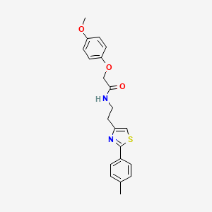 2-(4-methoxyphenoxy)-N-{2-[2-(4-methylphenyl)-1,3-thiazol-4-yl]ethyl}acetamide