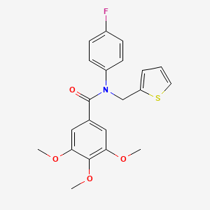 N-(4-fluorophenyl)-3,4,5-trimethoxy-N-(thiophen-2-ylmethyl)benzamide