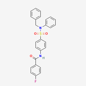 N-{4-[benzyl(phenyl)sulfamoyl]phenyl}-4-fluorobenzamide