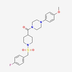 {1-[(4-Fluorobenzyl)sulfonyl]piperidin-4-yl}[4-(4-methoxyphenyl)piperazin-1-yl]methanone